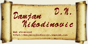 Damjan Nikodinović vizit kartica